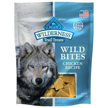 Blue Buffalo Wilderness Trail Treats Wild Bites Chicken Grain Free Dog Treats, 4-oz