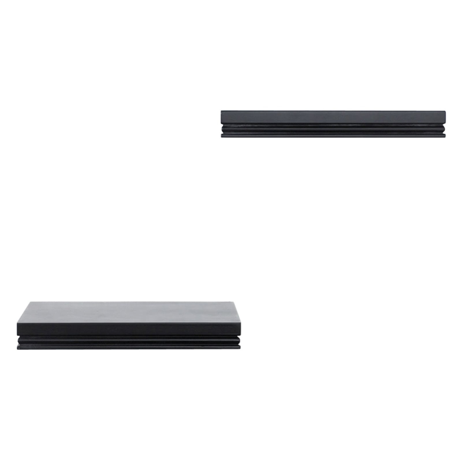 InPlace Traditional Contemporary Floating Shelf, Wall Shelf, Black, 8" W x 8.9" D