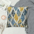 thumbnail image 2 of Creowell Throw Pillow Covers 18x18 Decorative Couch Farmhouse Spring Summer Gray Blue Gold Yellow Indigo Modern Geometric Sofa Square Neutral Grey Patio Courtyard, 2 of 5