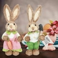 thumbnail image 2 of 6x Conejo de Paja Decoración uas de Decoración de Macarena Conejo de Pascua de paja, 2 of 6