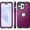Purple, variant on for iPhone 11 Pro Case, Slim Dual Layer 3 in 1 Heavy Duty Protection Hybrid Hard PC Soft Silicone Rugged Bumper Anti Slip Full-Body Protective Cases for iPhone 11 Pro, Black
