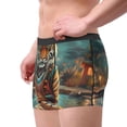 thumbnail image 2 of Sikiie Pond Meditating Tiger Print Men's Boxer Briefs, Elastic Waistband Boxer Briefs Leggings-X-Large, 2 of 5