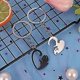 thumbnail image 3 of Pareja Porte-cls, Chat En Forme De Coeur Amoureux Porte-cls Anniversaire Cadeaux D'amiti Chat Puzzle Porte-cls Souvenir, Valentin Coeur Charme Pendent, 3 of 5