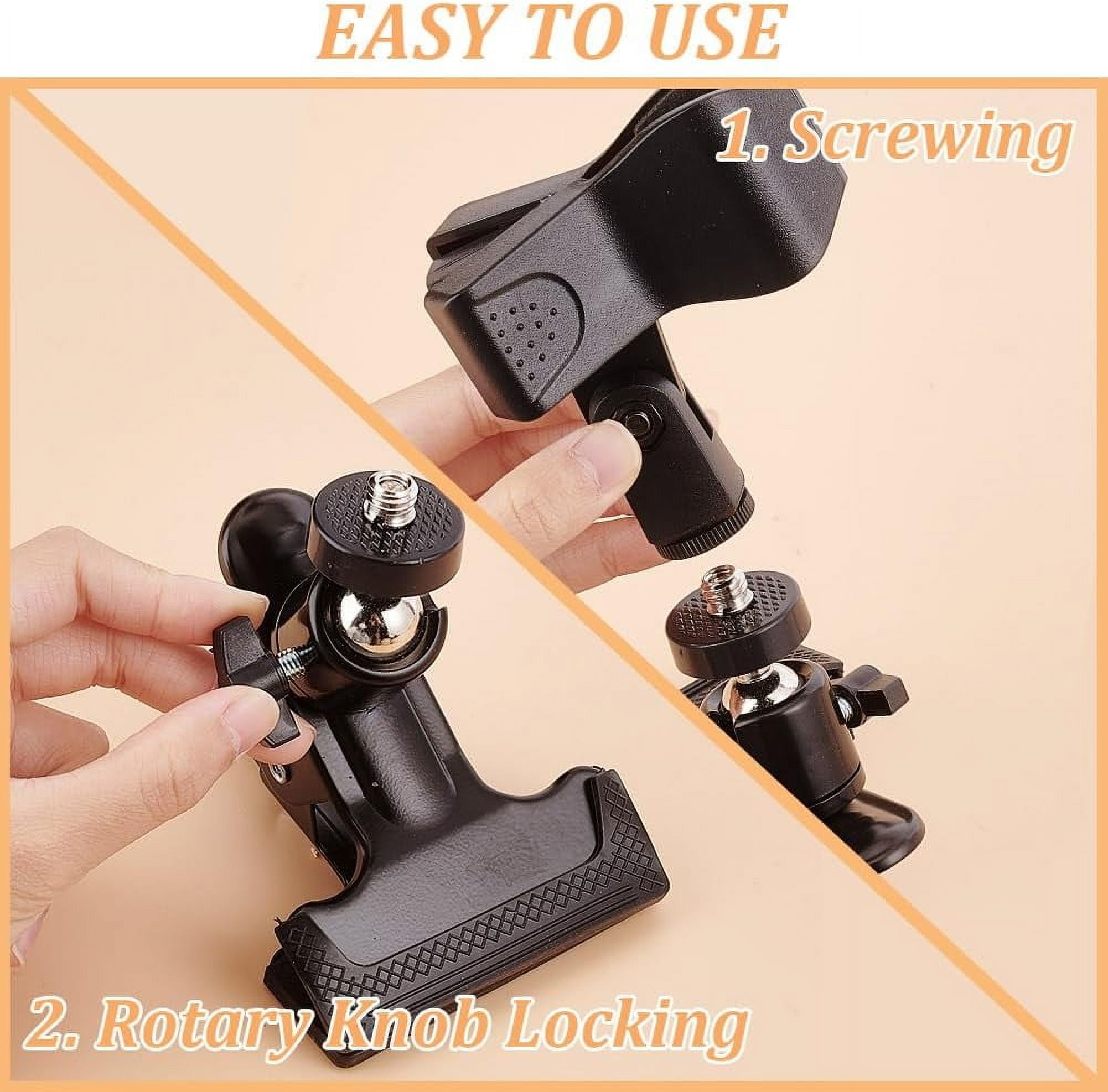 2 Sets(4pcs) Embroidery Hoop Holders Metal Clamp Holder Adjustable Rotated Embroidery Stand Embroidery Tabledesk Clip Plastic