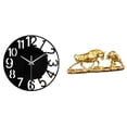 thumbnail image 1 of Reloj De Pared Acrílico Decorativo De Estilo Chino, Moderno, Con Escultura De Animal, Silencioso, Fácil De Leer, Redondo, Ideal Para Oficina Y Hogar., 1 of 8