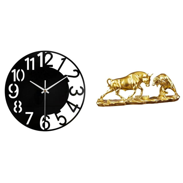 Reloj De Pared Acrílico Decorativo De Estilo Chino, Moderno, Con Escultura De Animal, Silencioso, Fácil De Leer, Redondo, Ideal Para Oficina Y Hogar.