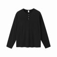 thumbnail image 1 of Cleanfit Casual Solid Color Long Sleeve T-Shirt for Autumn 2025 Style, 1 of 7