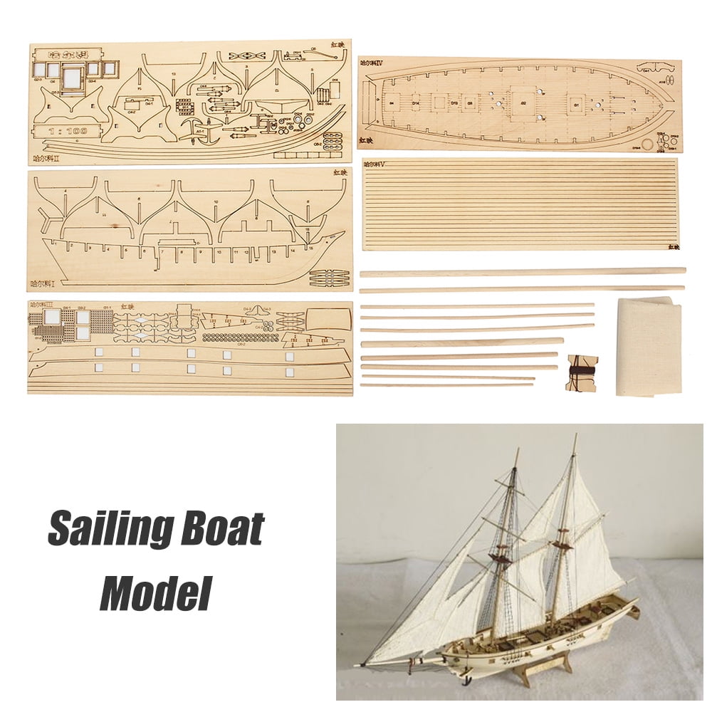 Wooden Sailing Boat Model DIY Kits Ship Assembly 1:30 Scale Decoration Toy Gifts 