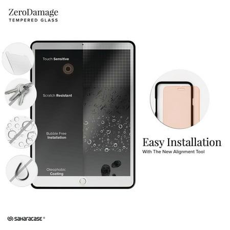 SaharaCase - Clear Case with Glass Screen Protector for Apple® iPad® Pro 10.5" and iPad® Air 10.5" (2019) - Clear Rose Gold