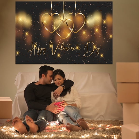 Party Decor Clearance! Valentine's Day Banner Happy Valentine's Day Background Cloth Banner Valentine's Day Party Flag Decoration Articles 115 * 180Cm/45.2 * 70.8In Valentines Day Decorations