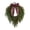 A003, variant on Half Christmas Wreath for Front Door, Artificial Cedar Fir Christmas Decoration with Pine Cone Bell for Home Farmhouse Indoor Outdoor Wall Decor
