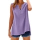 thumbnail image 5 of Camisas de vestir para mujer,Camiseta de tirantes de lino con cuello en V para mujer, detalle de botones y bolsillo en el pecho, blusa informal sin mangas para estar en casa, sopatenor, 5 of 9