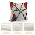 thumbnail image 4 of Chilfamy   Red Birds Throw Pillow Covers on Bare Brown Tree Branches on White Winter Christmas Simple Double Sided Cushion Cover for Home Sofa Car Cushion, 4 of 5