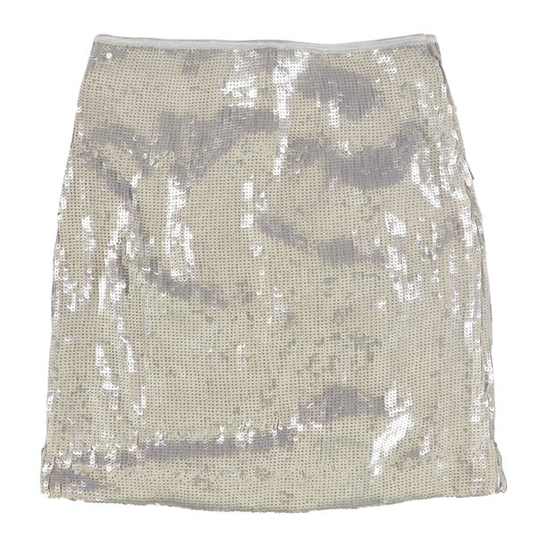 bar III Falda Midi de Lentejuelas para Mujer, Metálica, Pequeña