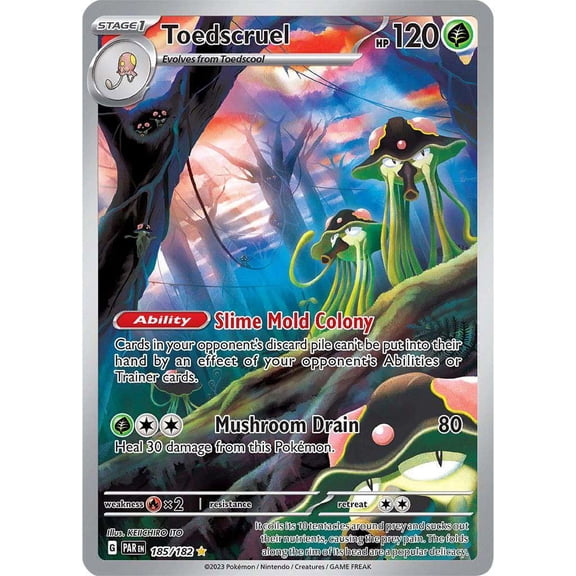 Pokemon Paradox Rift Illustration Rare Toedscruel #185