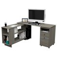 thumbnail image 4 of Inval Bureau d'Ordinateur Réversible en Bois Manufacturé en Forme de L America Gris, 4 of 9