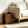 thumbnail image 6 of 5 Gallon Wood Trash Can with Handles, Small Wooden Waste Basket with Open Top Farmhouse Garbage Can for Bathroom and Kitchen, Office, Home Decor, Rustic Brown, 6 of 7
