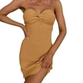 thumbnail image 2 of Rigardu shirts for women womens tops gifts for women Women's Summer Trendy Dress Backless A Line Dress Aesthetic Fairy Corset Dress womens shirts Gold + M, 2 of 6