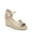 Platino Gold Metallic, variant on Womens Tess Ankle Strap Wedge Espadrille - Medium & Wide Width