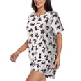 thumbnail image 2 of Lsque Poodle Dog Women's Short-Sleeved Pajama Set - 2 Piece Soft and Lightweight Sleepwear Set-Large, 2 of 9