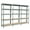Brown Board+ Grey Frame, variant on Costway 3PCS 5-Tier Metal Storage Shelves 60''Adjustable Shelves Gray