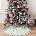 thumbnail image 4 of Cauagu 36" Christmas Tree Skirt Bees Pattern Christmas Tree Decorations Tree Mat for Xmas Decorations Occasion Holiday Home Decor -36", 4 of 7