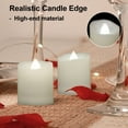 thumbnail image 6 of Remote Control Flameless Candles with Timer, 6/9/12 Pack Ultra-Realistic Flickering LED Tea Lights for Home Decor, Wedding, Centerpiece (White/Warm White), 6 of 9