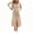 *Brown, variant on Women's Gingham Button Down Shirt Dress , Ladies' Puff Sleeve Belted Waist Midi Dress , Summer Plaid Vacation Party Dress For Women,Yellow,S-2XL