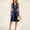 Navy, variant on Tranfacy Women Summer Sleepshirt Solid V Neck Sleeveless Satin Dress Breathable Casual Home Attire