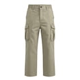 thumbnail image 2 of Men's Elastic Drawstring Waist Cargo Pants Stretch Relaxed Straight Leg Multi Side Pocket Breathable Twill Fabric Casual Outdoor Work Long Trousers For Male, 2 of 5