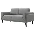 thumbnail image 3 of Pemberly Row Upholstered Fabric Loveseat in Track Arms in Gray, 3 of 11