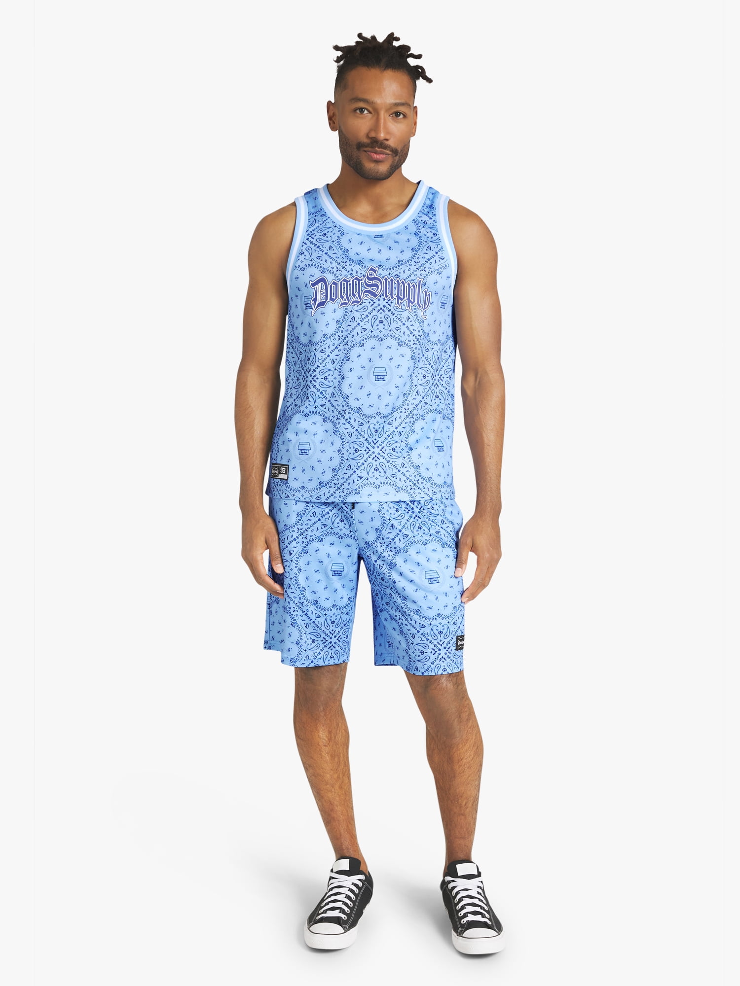 Dogg Supply by Snoop Dogg Big Men's Bandana Print Mesh Tank, Sizes 4XL - 5XL