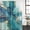 Turquoise, variant on Teal Blue Marble Shower Curtain Set - Small 36" x 72" Washable Bathtub Curtain with 12 Hooks, Modern Abstract Texture Art Ombre Waterproof Fabric Stall Shower Curtains for Bathroom/Bathtub Décor