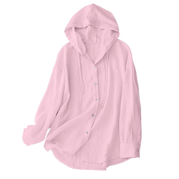 Moxiu Sun Shirt Women Uv Protection Hoodie Summer Lightweight Quick Dry Breathable Hoodies Button Up Long Sleeve Beach Tops 2026 Pink,XL