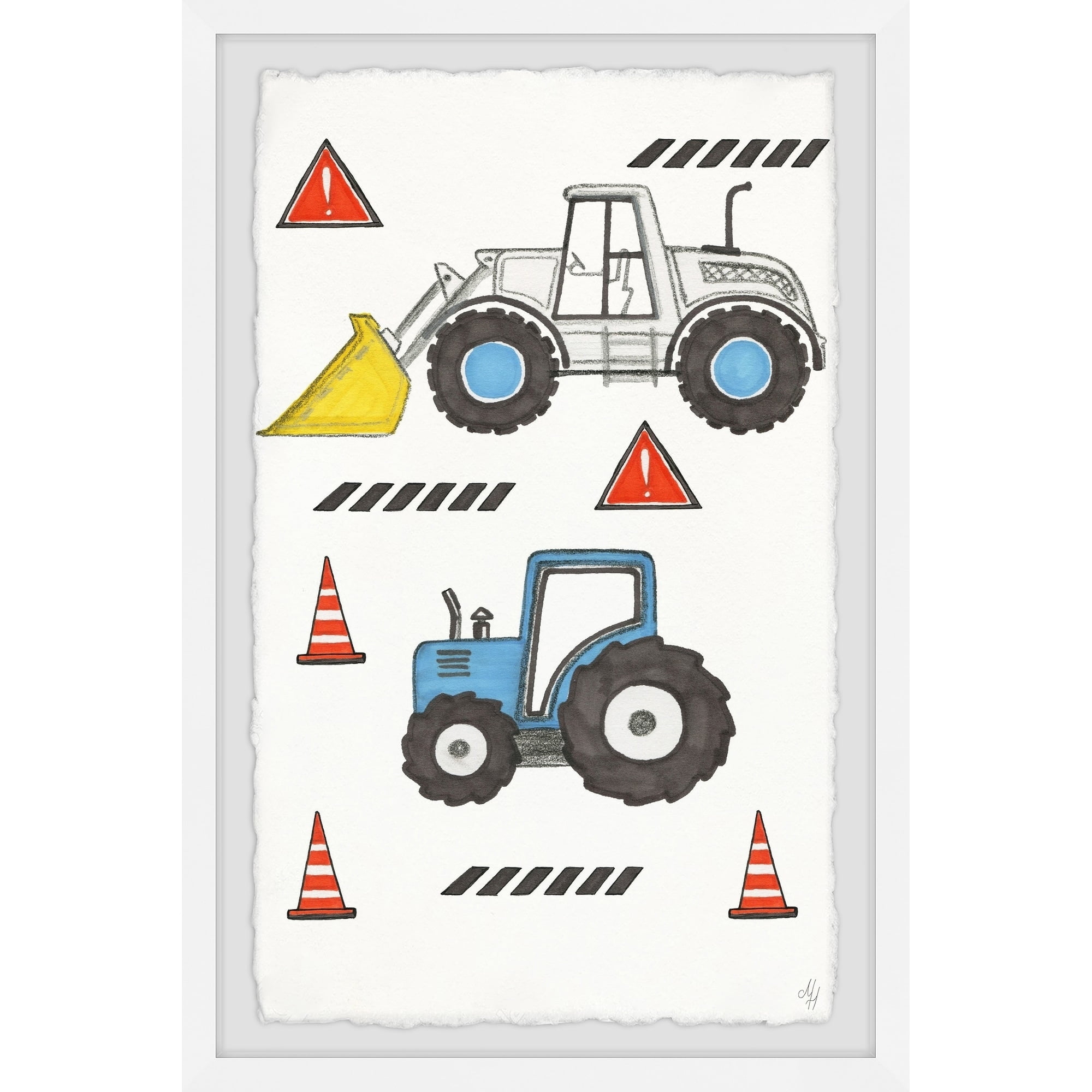 Marmont Hill Little Monster Trucks Framed Wall Art
