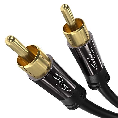 KabelDirekt – 3ft Short – RCA/Phono subwoofer Lead Cable, 1 to 1 RCA/Phono,  Audio/Digital/Video (Coax Cable, RCA/Phono Male/Male Plugs, for