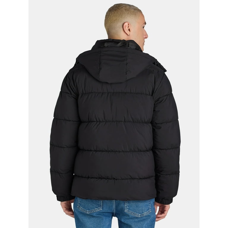 Ozark Trail Men's & Big Men's Puffer Jacket with Hood, Sizes Ozark Trail Men's & Big Men's Puffer Jacket with Hood, Sizes