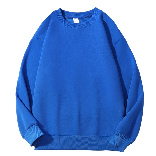 Chbgutlmr Plus Size Mens Sweatshirt Lightfleece Lined Drop Shoulder Long Sleeve Loose Warm Comfy Casual Basic Pullover