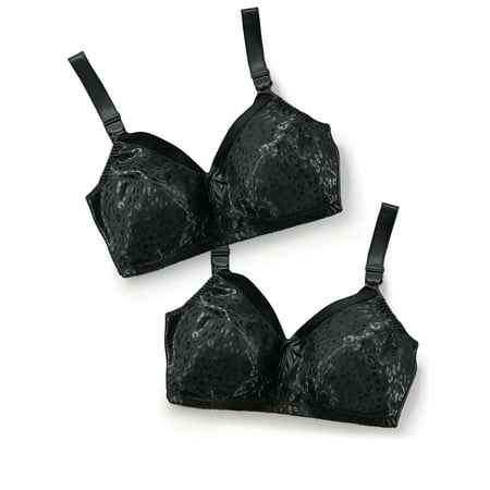 

Women s Satin Comfort Wireless Bra 2 Pack Style MJP196