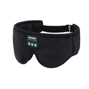 SYPVRY Soft Bluetooth Sleeping Mask For Men Women Wireless Headphones for Sleeping Airplane Travel Light Blocking Music Eye Cover