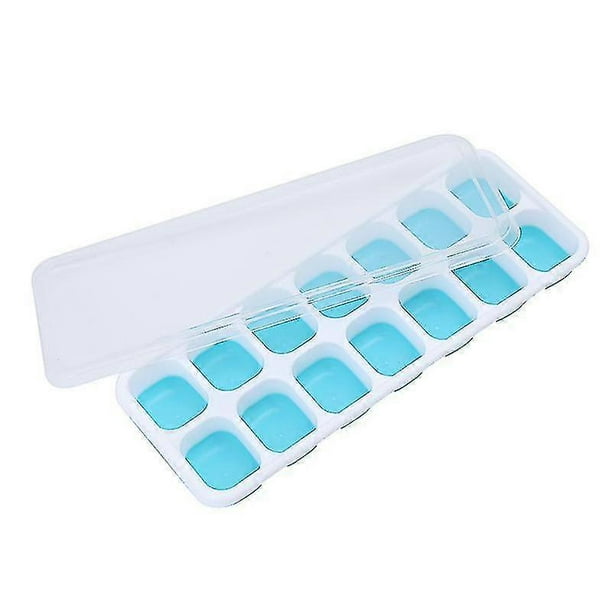 Flexible Silic Ice Cube Tray 14 Square Ice Cube Maker Pudding Mould(+)(2pcs)