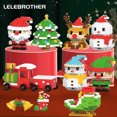 thumbnail image 2 of Christmas Micro Building Blocks Set, Santa Claus and Reindeer DIY Puzzle Assembly Bricks, Festive Table Decoration Ornament, Educational Creative Christmas Gift for Kids, 2 of 6