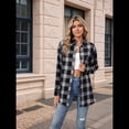 thumbnail image 4 of Camisas de Franela con Sobrecamisa A Cuadros Negra y Azul S, 4 of 8
