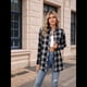 thumbnail image 4 of Camisas de Franela con Sobrecamisa A Cuadros Negra y Azul XXL, 4 of 8