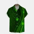 thumbnail image 2 of Men's St. Patrick's Day Shirts St Patrick's Day Short Sleeve Button Down Shirt Shamrock Shirt Vintage Retro Style Plus Size Holiday Tops Summer Clothes, 2 of 4