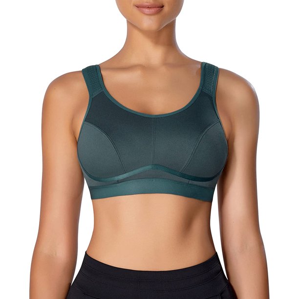 Nebility High Impact Sport Bra for Women Full Support Wireless Bras