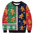 thumbnail image 1 of Suéter de Navidad feo de Papá Noel para hombres y mujeres, regalo de Navidad 3D, máquina de juego de oso de coche impresa, Tops de puente de fiesta de vacaciones, sudadera de Navidad, 1 of 4