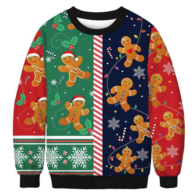 Suéter de Navidad feo de Papá Noel para hombres y mujeres, regalo de Navidad 3D, máquina de juego de oso de coche impresa, Tops de puente de fiesta de vacaciones, sudadera de Navidad