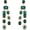 Emerald-Gold Plated, variant on Vintage Rectangle Teardrop Chandelier Earrings, Art Deco Wedding Austrian Crystal Drop Dangle Earrings for Women Party Prom[m8743]