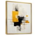 thumbnail image 2 of Designart "Purity of Form Grey Yellow Minimalism I" Abstract Collages Floater Framed Canvas Wall Art, 2 of 7